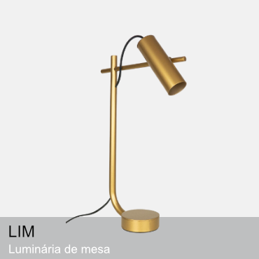 Luminária de mesa LIM dourada